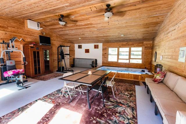Private Log Cabin With Indoor Pool Sauna And Gym You Rent It All No One Else McAlpin Bagian luar foto